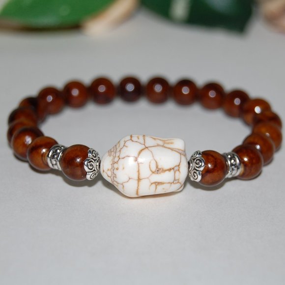 Buddha Bracelet,Brown Jasper Bracelet,Buddha Jasper Bracelet,Good Luck Bracelet - Picture 3 of 3